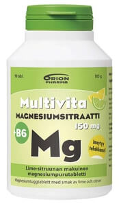 Multivita Magnesiumsitraatti + B6 purutabletti